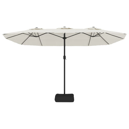 Parasol Dubbel Met Led 449X245 Cm Zandwit