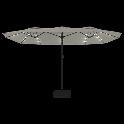 Parasol Dubbel Met Led 449X245 Cm Zandwit