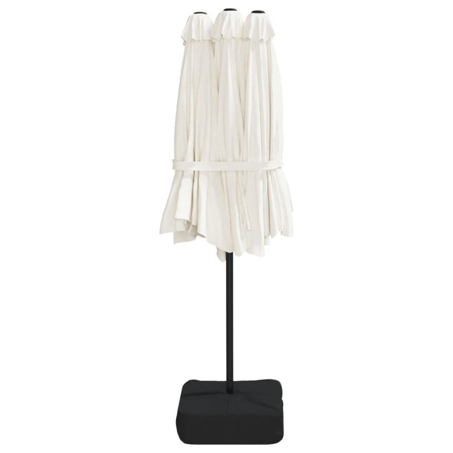 Parasol Dubbel Met Led 449X245 Cm Zandwit