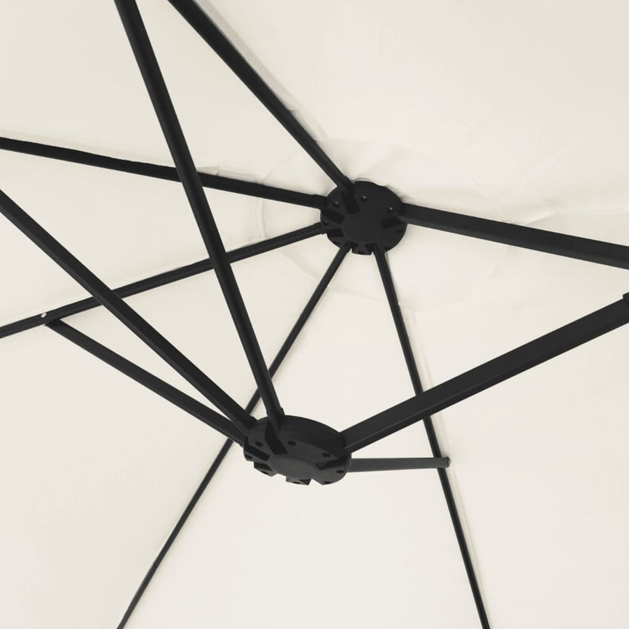 Parasol Dubbel Met Led 449X245 Cm Zandwit