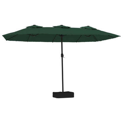 Parasol Dubbel Dak Met Led 449X265 Cm Groen