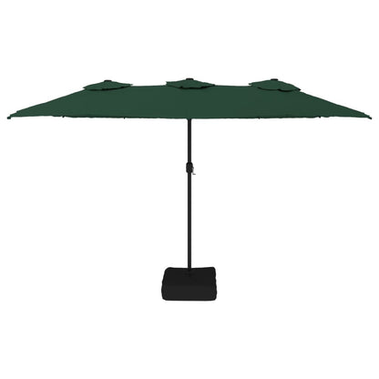 Parasol Dubbel Dak Met Led 449X265 Cm Groen