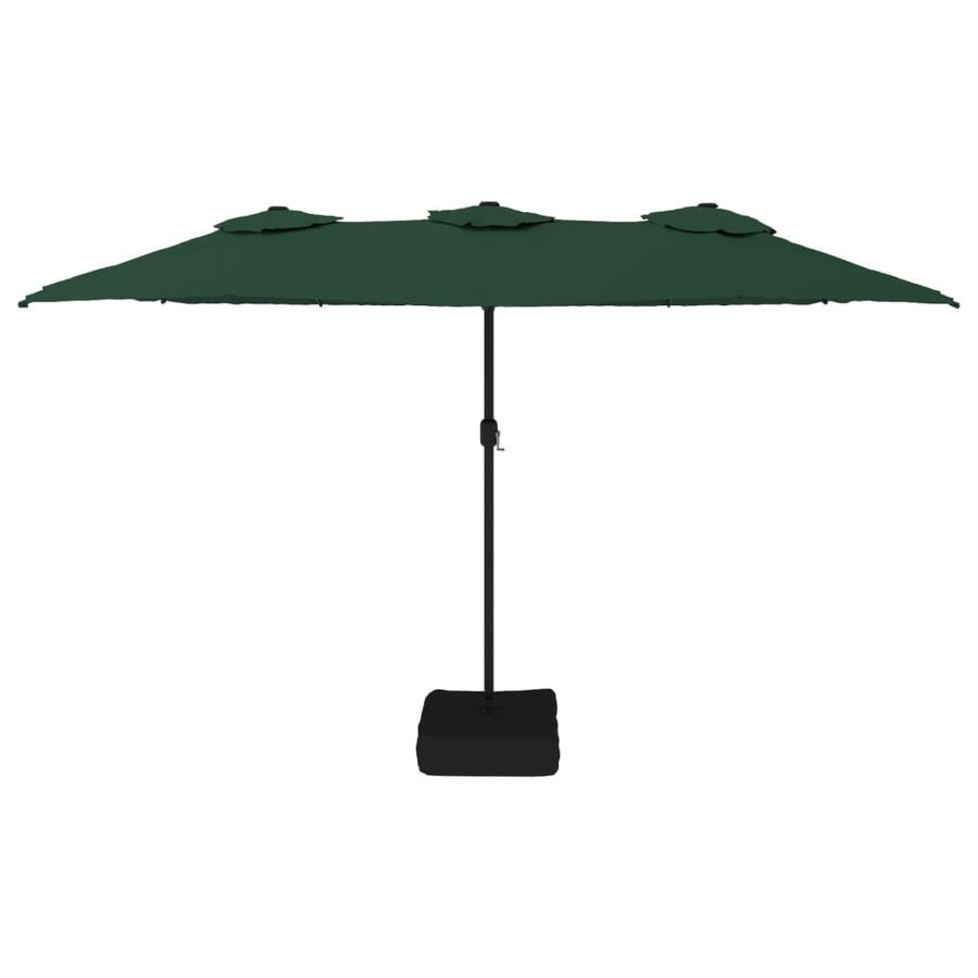 Parasol Dubbel Dak Met Led 449X265 Cm Groen