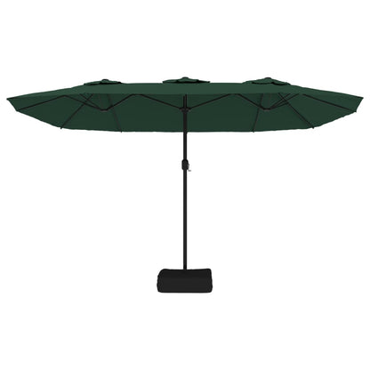 Parasol Dubbel Dak Met Led 449X265 Cm Groen