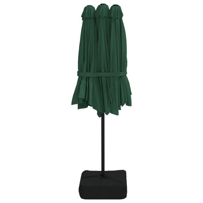 Parasol Dubbel Dak Met Led 449X265 Cm Groen
