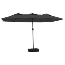 Parasol Dubbel Met Led 449X245 Cm Antracietkleurig