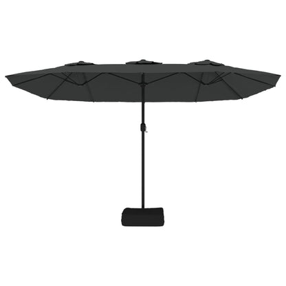 Parasol Dubbel Met Led 449X245 Cm Antracietkleurig