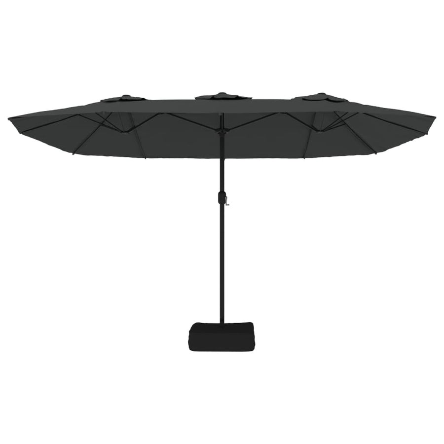 Parasol Dubbel Met Led 449X245 Cm Antracietkleurig