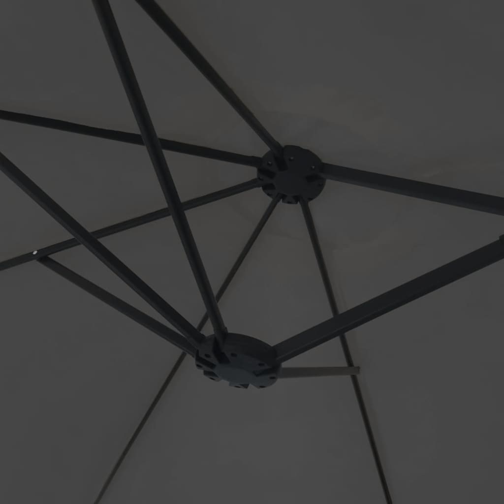 Parasol Dubbel Met Led 449X245 Cm Antracietkleurig