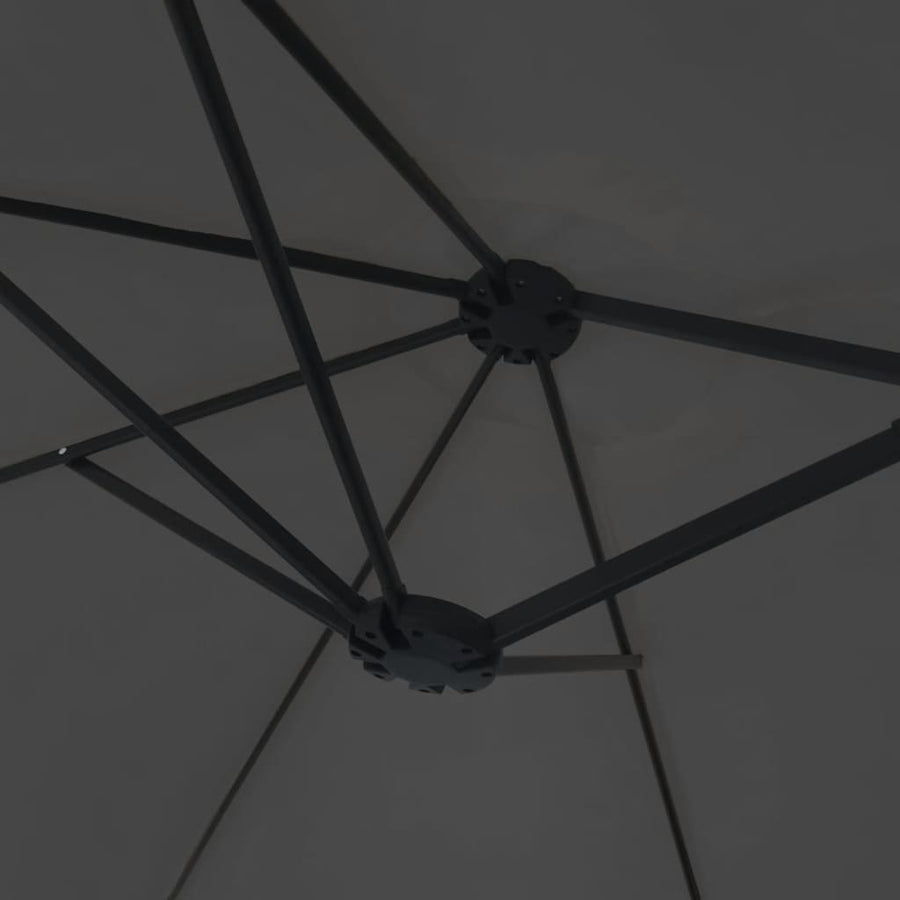 Parasol Dubbel Met Led 449X245 Cm Antracietkleurig