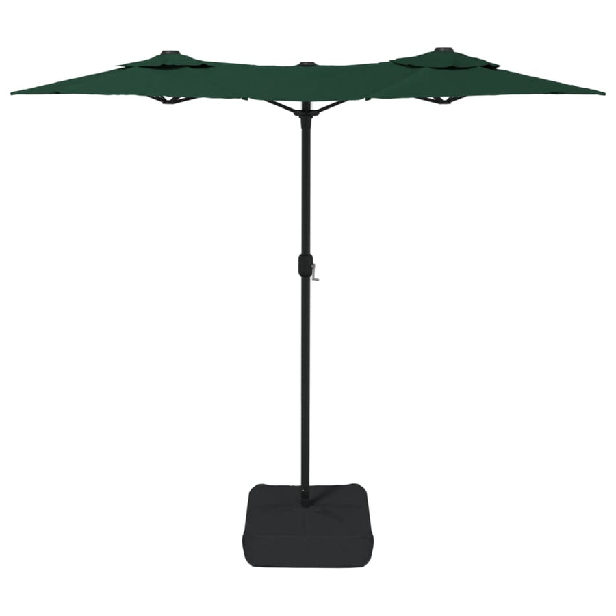 Parasol dubbel dak 316x145 cm groen
