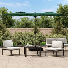 Parasol dubbel dak 316x145 cm groen