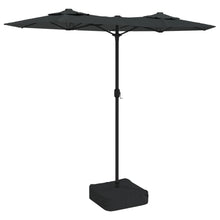Parasol dubbel dak 316x145 cm antracietkleurig