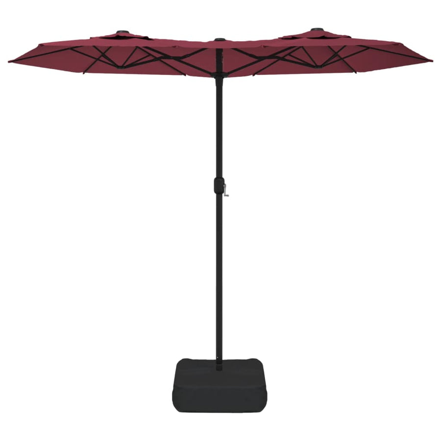 Parasol Dubbel Dak 316X240 Cm Bordeaux Rood