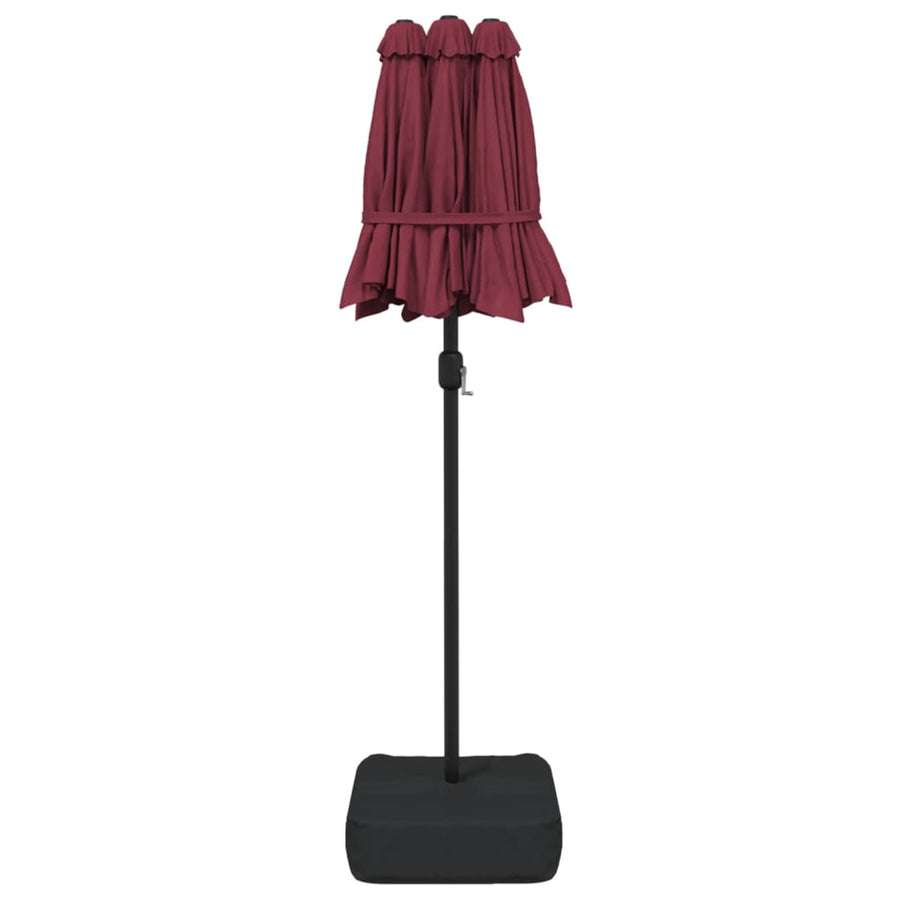 Parasol Dubbel Dak 316X240 Cm Bordeaux Rood