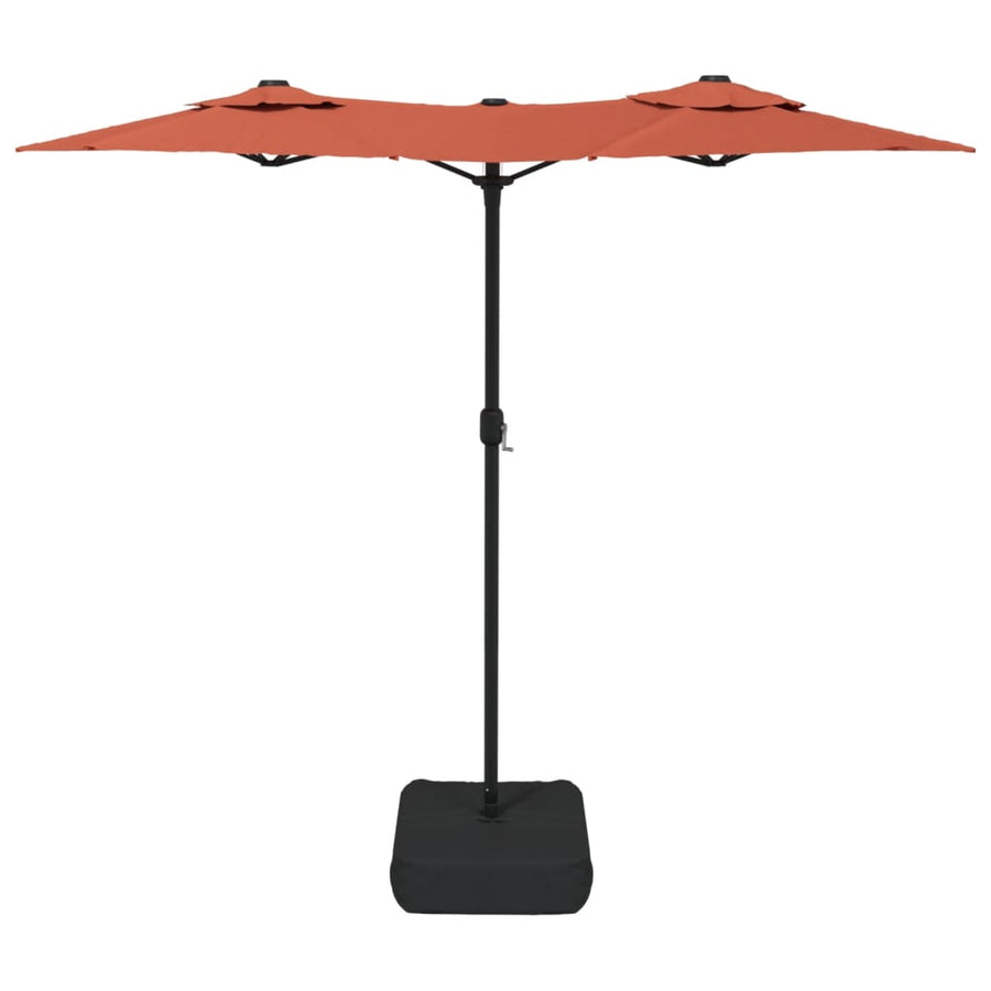 Parasol dubbel dak 316x240 cm terracottakleurig