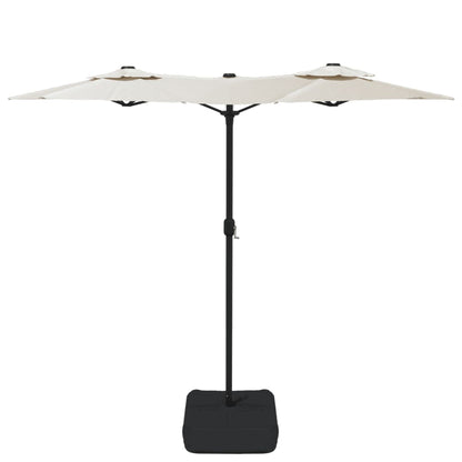 Parasol Dubbel Met Led's 316X240 Cm Zandwit
