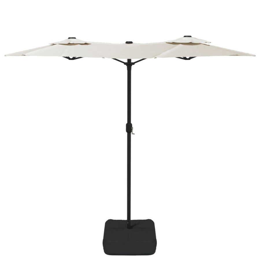 Parasol Dubbel Met Led's 316X240 Cm Zandwit