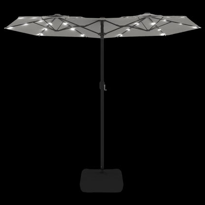 Parasol Dubbel Met Led's 316X240 Cm Zandwit