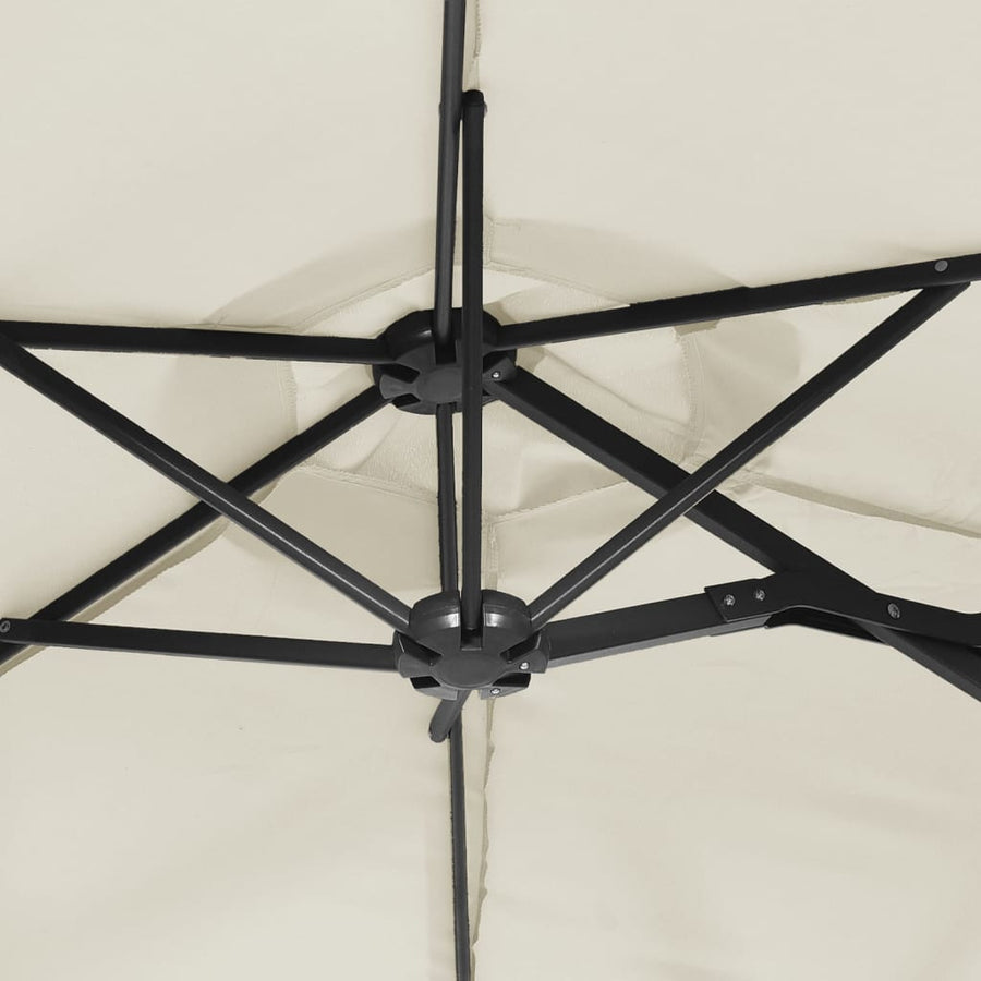 Parasol Dubbel Met Led's 316X240 Cm Zandwit