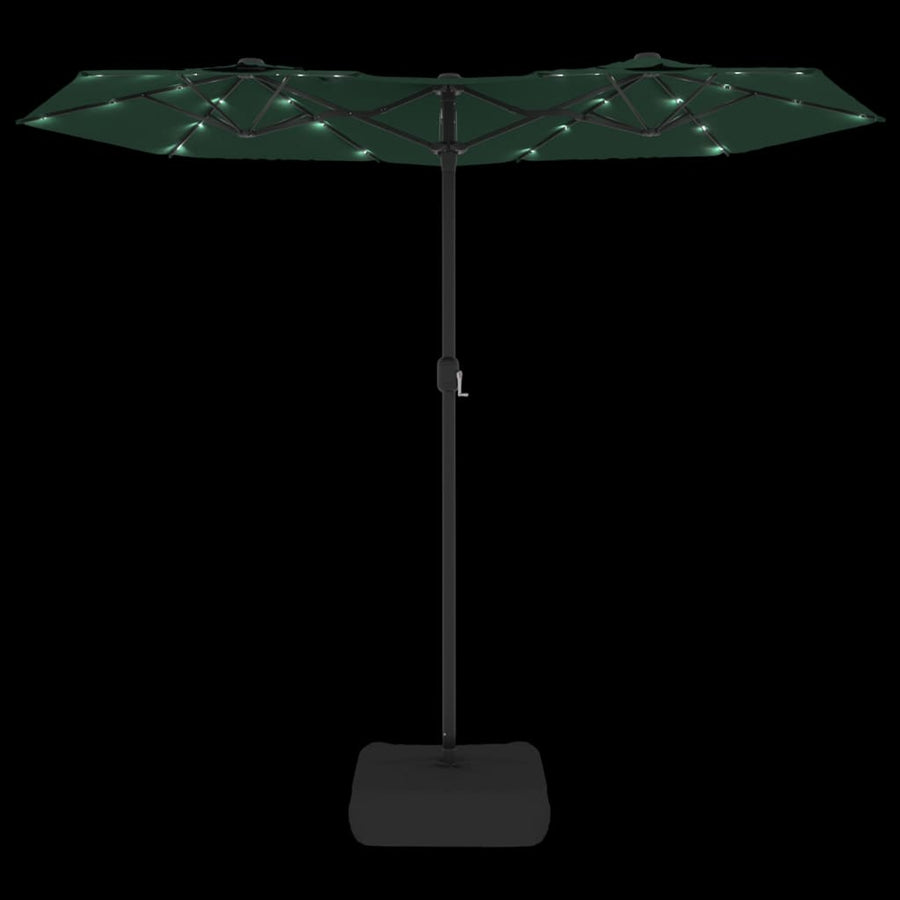 Parasol Dubbel Met Led's 316X240 Cm Groen