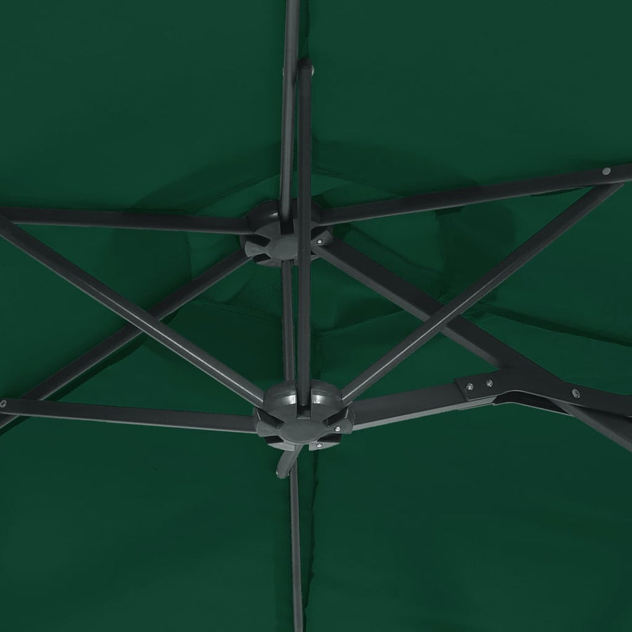 Parasol Dubbel Met Led's 316X240 Cm Groen