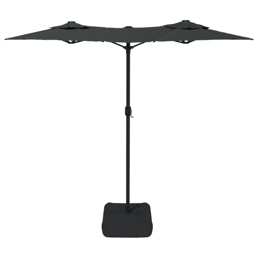 Parasol Dubbel Met Led's 316X240 Cm Antracietkleurig