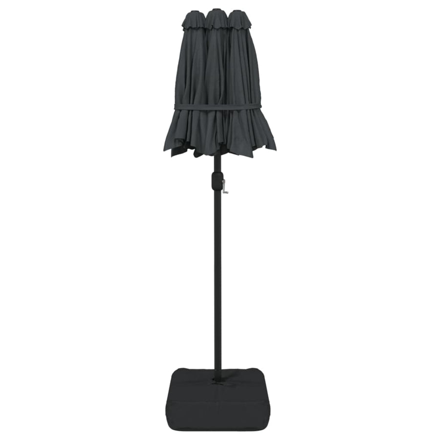 Parasol Dubbel Met Led's 316X240 Cm Antracietkleurig
