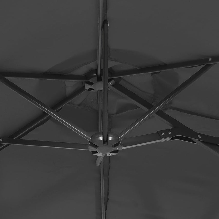 Parasol Dubbel Met Led's 316X240 Cm Antracietkleurig