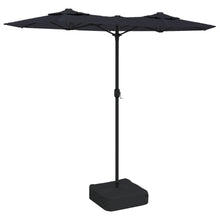 Parasol Dubbel Met Led's 316X240 Cm Zwart