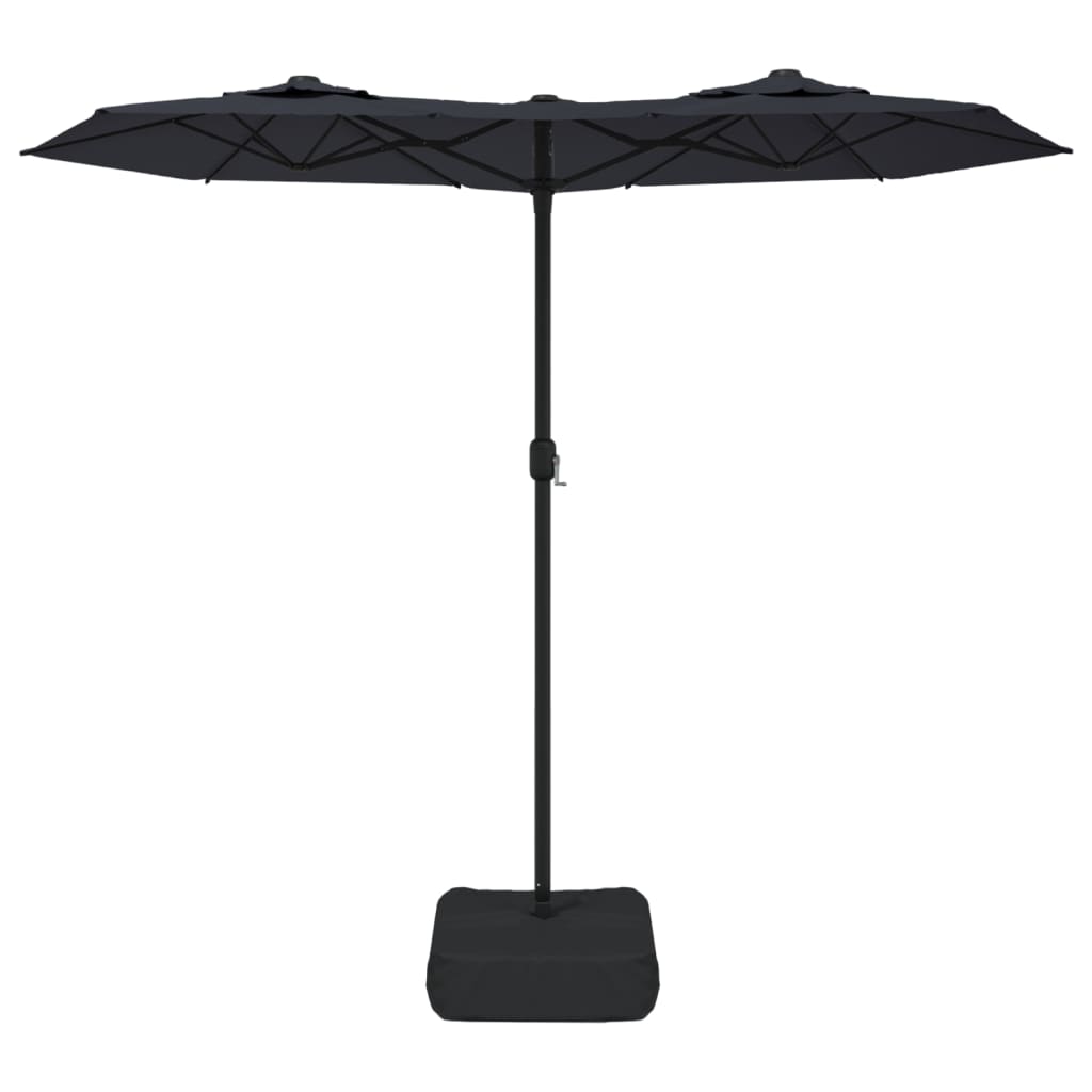 Parasol Dubbel Met Led's 316X240 Cm Zwart