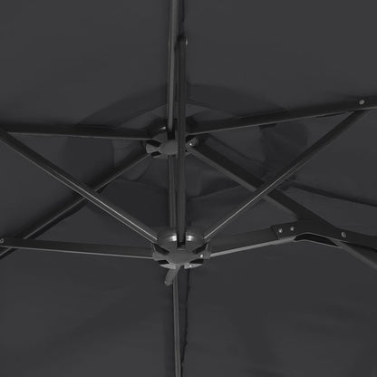 Parasol Dubbel Met Led's 316X240 Cm Zwart