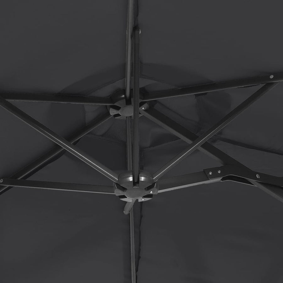 Parasol Dubbel Met Led's 316X240 Cm Zwart