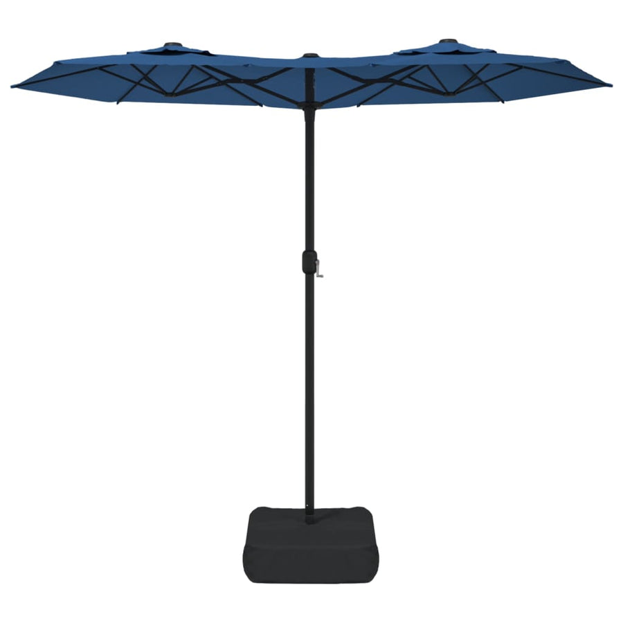 Parasol Dubbel Met Led's 316X240 Cm Azuurblauw