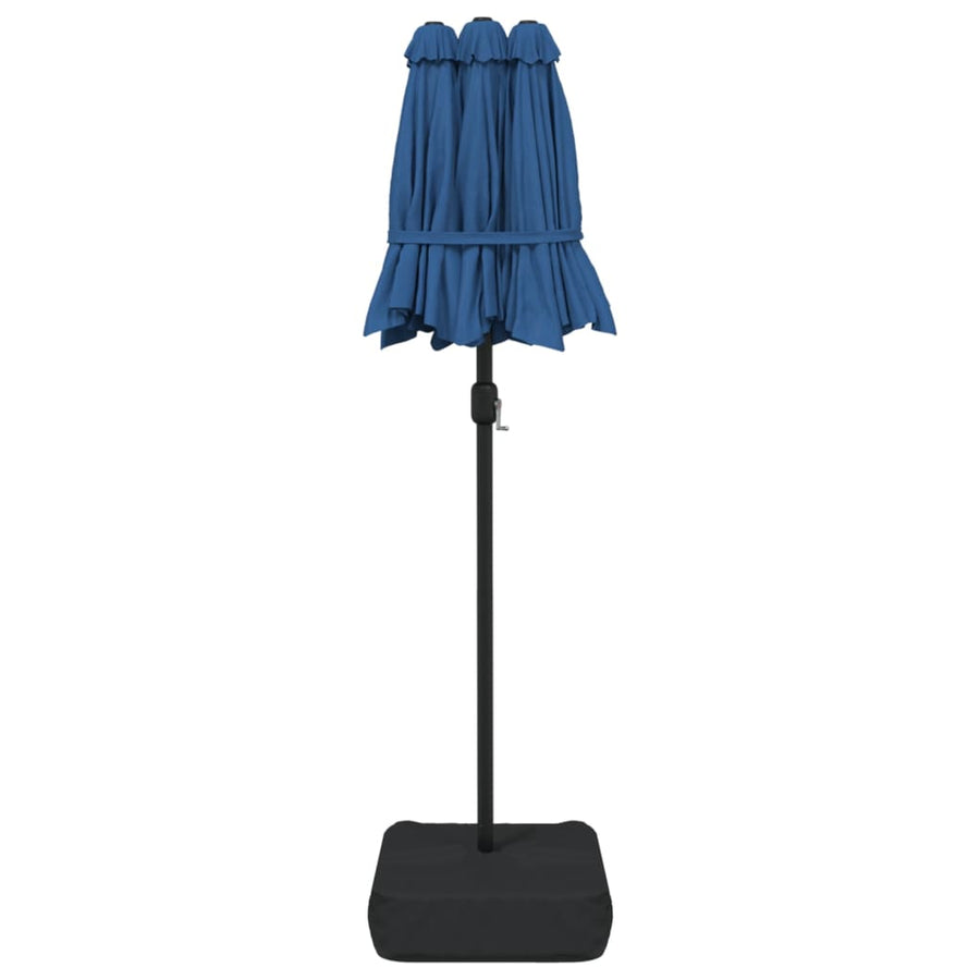 Parasol Dubbel Met Led's 316X240 Cm Azuurblauw