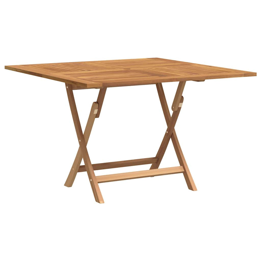Tuintafel Inklapbaar 110X110X75 Cm Massief Teakhout Vierkant