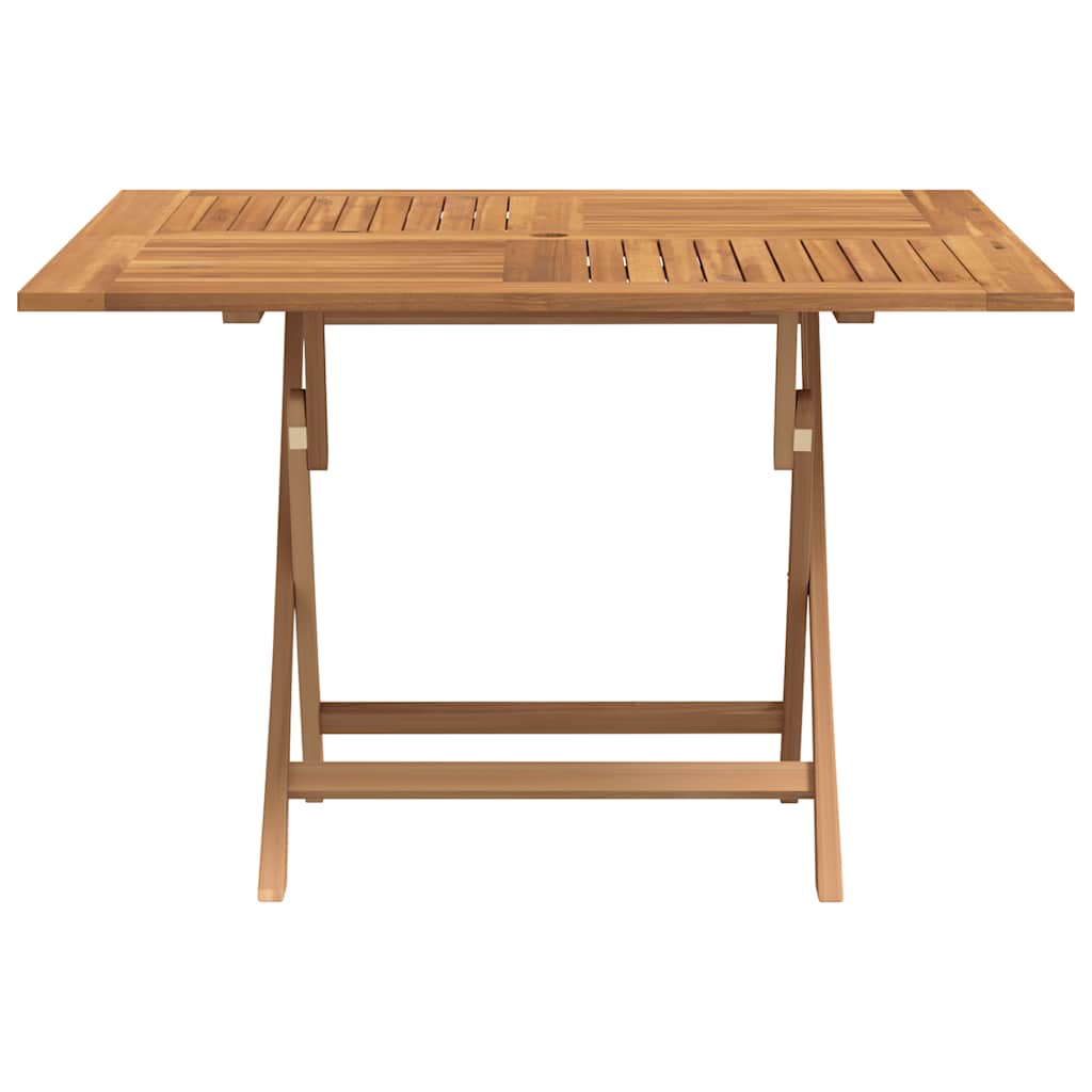 Tuintafel Inklapbaar 110X110X75 Cm Massief Teakhout Vierkant