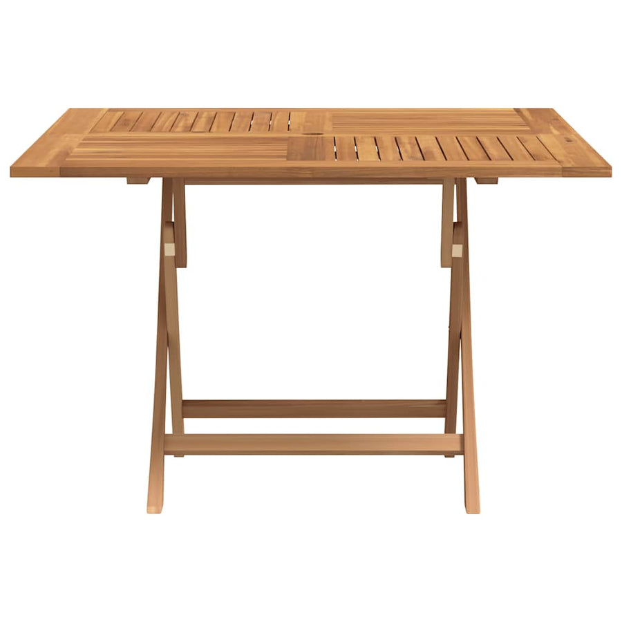 Tuintafel Inklapbaar 110X110X75 Cm Massief Teakhout Vierkant