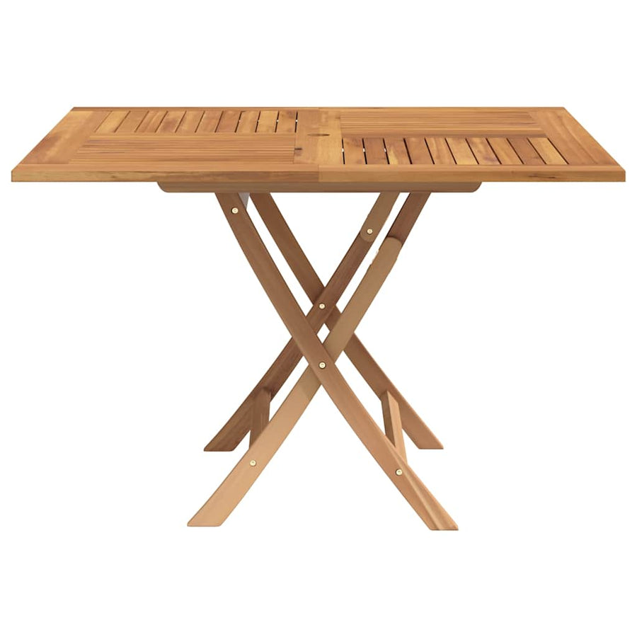 Tuintafel Inklapbaar 110X110X75 Cm Massief Teakhout Vierkant