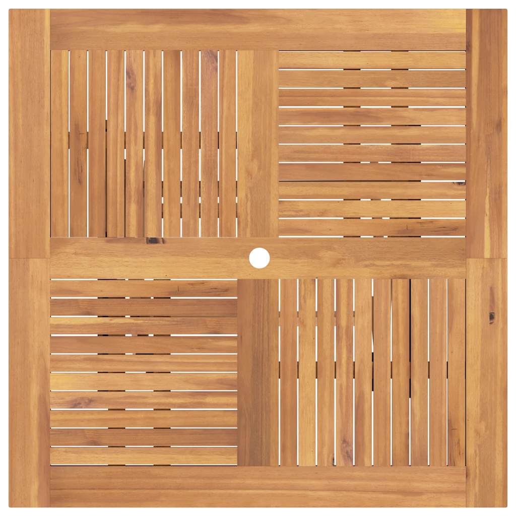 Tuintafel Inklapbaar 110X110X75 Cm Massief Teakhout Vierkant