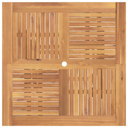 Tuintafel Inklapbaar 110X110X75 Cm Massief Teakhout Vierkant