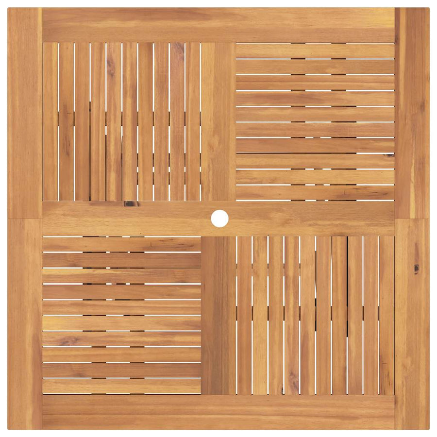 Tuintafel Inklapbaar 110X110X75 Cm Massief Teakhout Vierkant