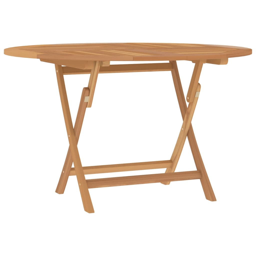 Tuintafel Inklapbaar Ø 120X75 Cm Massief Teakhout