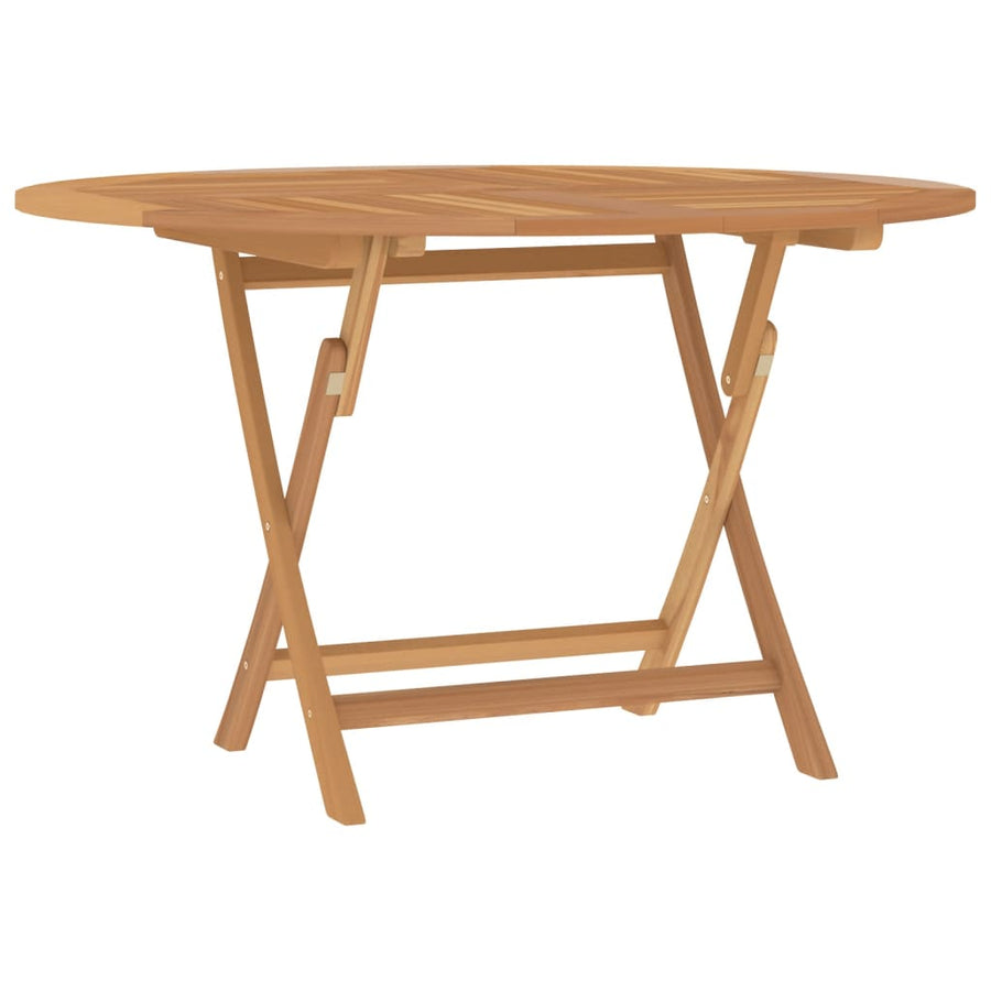 Tuintafel Inklapbaar Ø 120X75 Cm Massief Teakhout