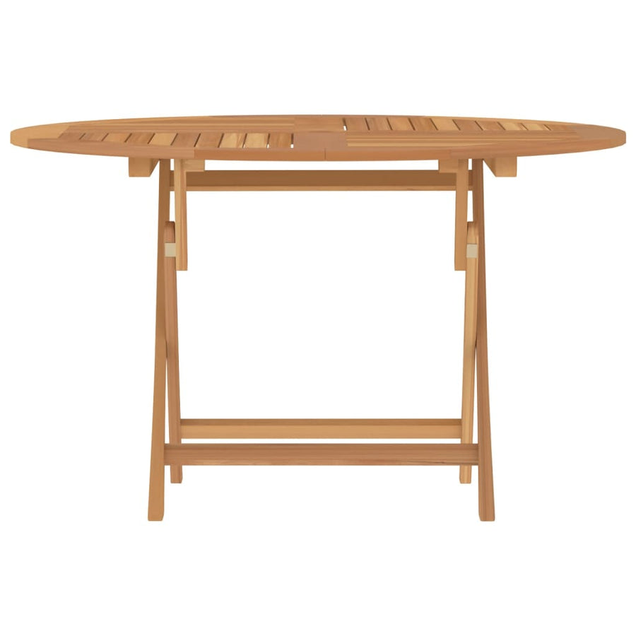 Tuintafel Inklapbaar Ø 120X75 Cm Massief Teakhout