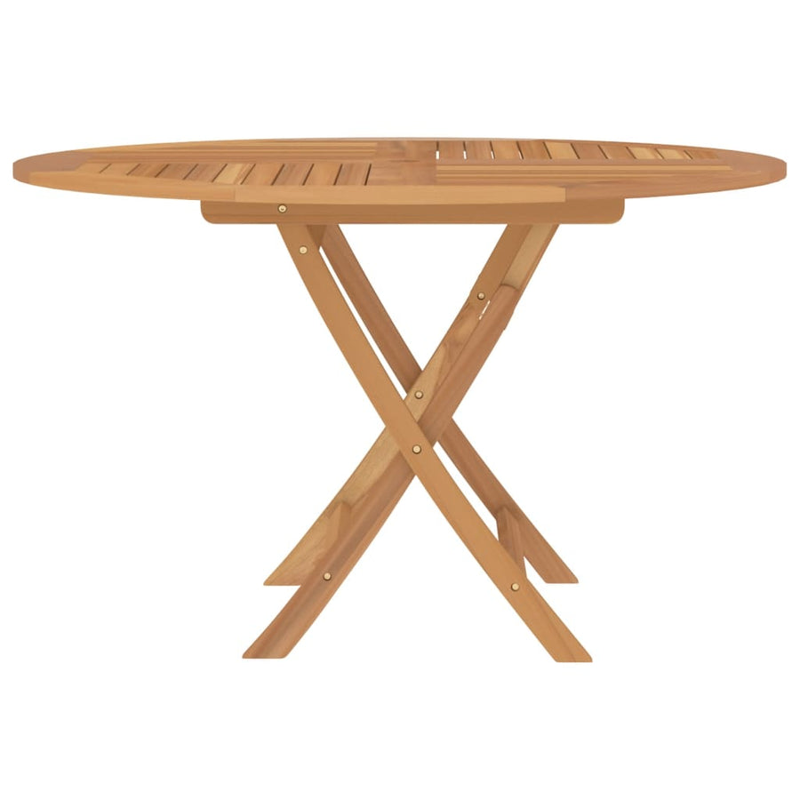 Tuintafel Inklapbaar Ø 120X75 Cm Massief Teakhout