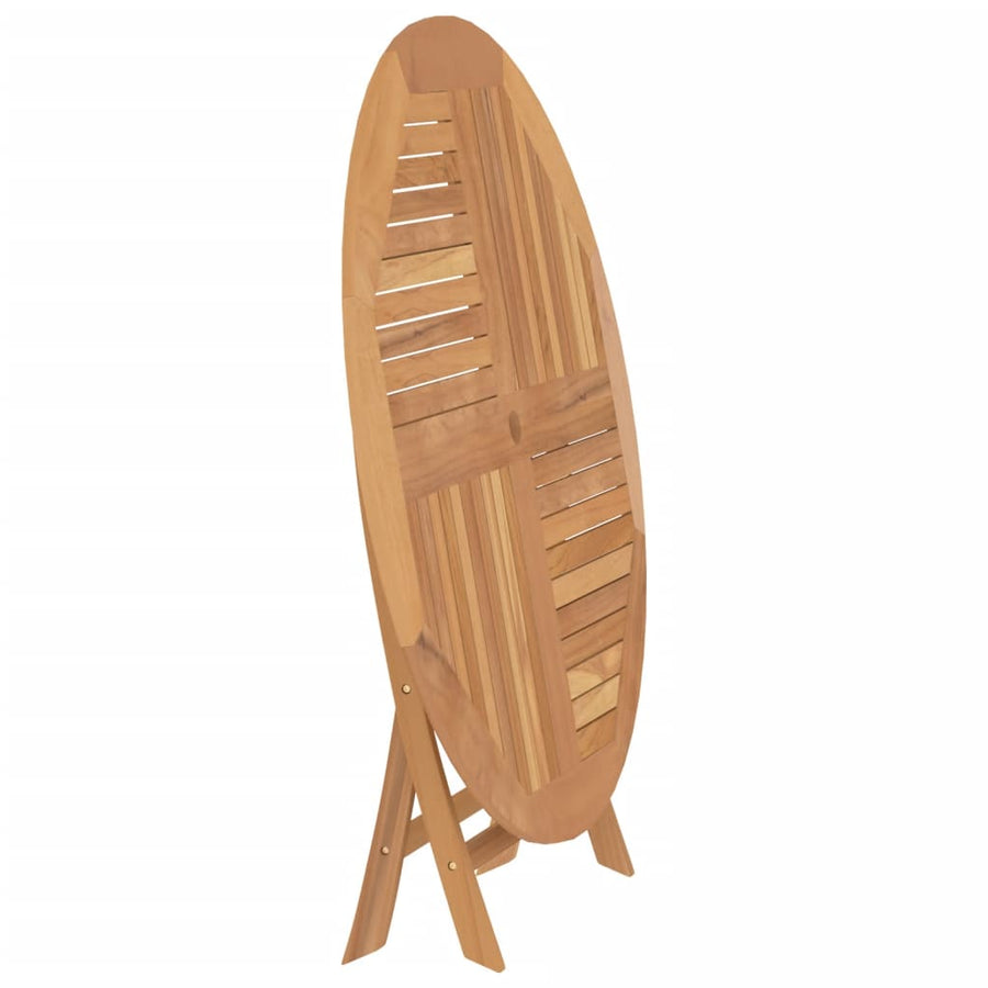 Tuintafel Inklapbaar Ø 120X75 Cm Massief Teakhout