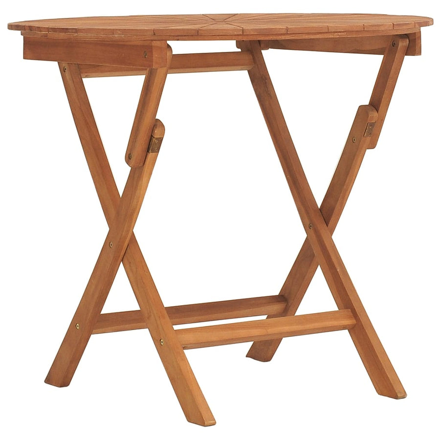 Tuintafel Inklapbaar Massief Teakhout Ø 85 x 75 cm