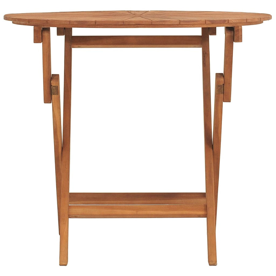 Tuintafel Inklapbaar Massief Teakhout Ø 85 x 75 cm