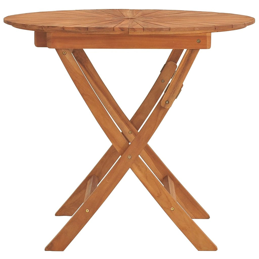 Tuintafel Inklapbaar Massief Teakhout Ø 85 x 75 cm